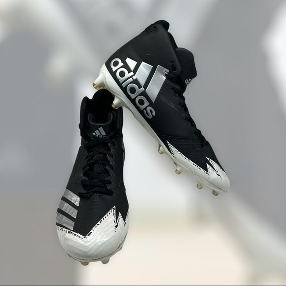 Adidas Freak black white and silver football cleats size 11.5 - Picture 1 of 6